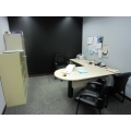 Light Washed L Desk Suite with Overhead